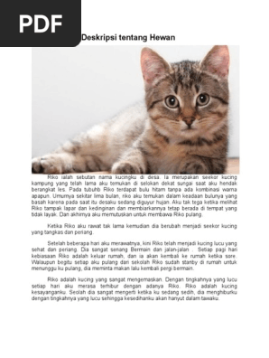 Contoh Teks Deskripsi Tentang Hewan  PDF