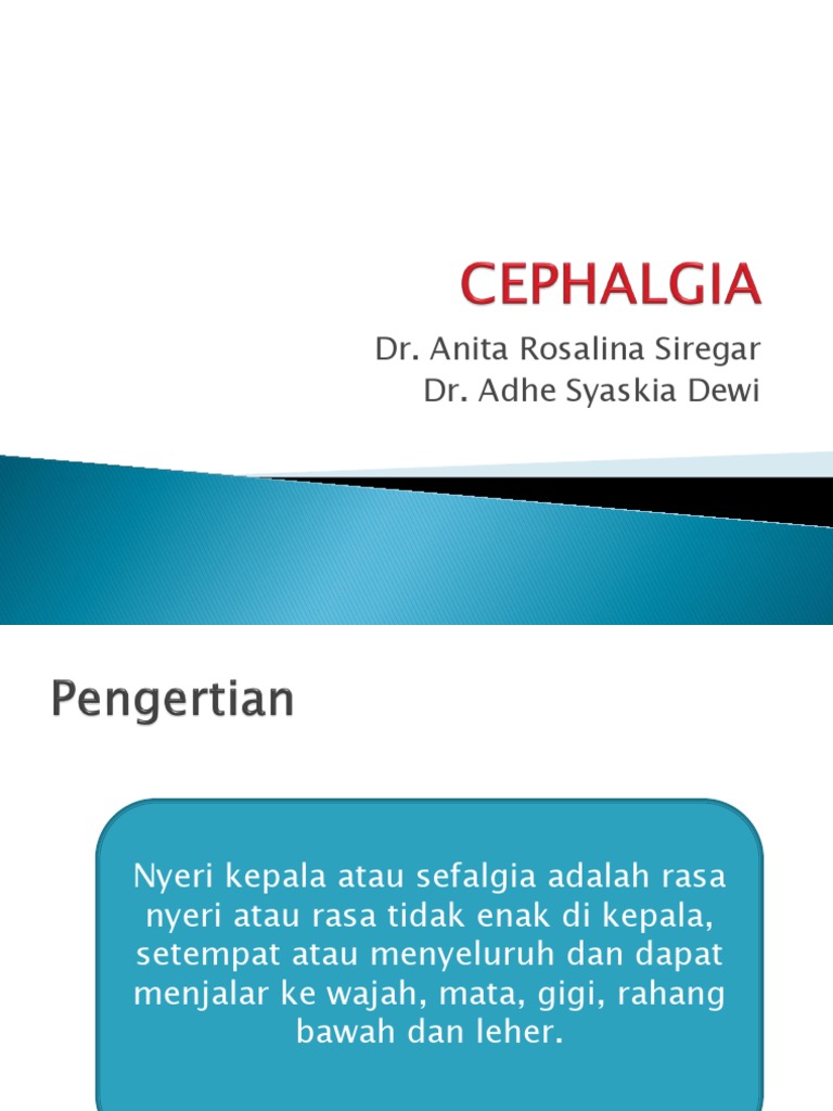 Panduan Diagnosa dan Terapi Sefalgia | PDF
