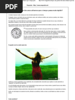 Porque Com Passar Dos Anos Achamos Que Tempo Passa Rapido