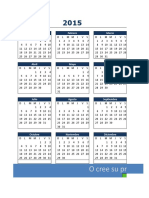 Monthly Schedule Excel Template - 2015 All Months-ES
