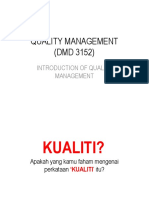 Introduction of Quality Management