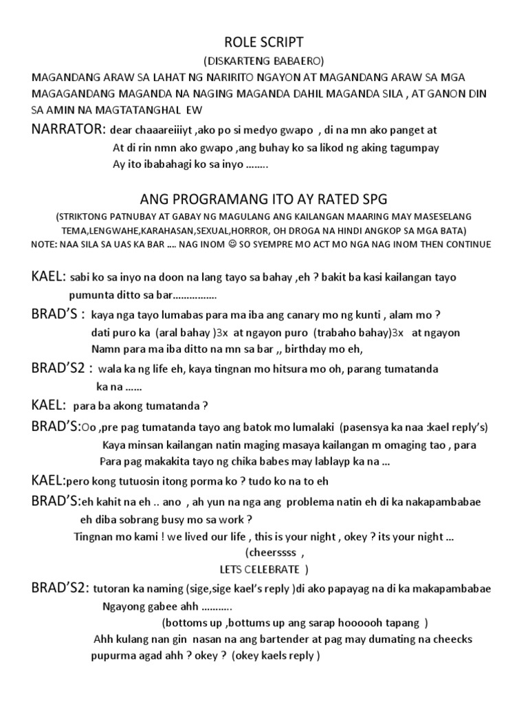 Role Script | PDF