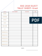 SSG Election Tally Sheets