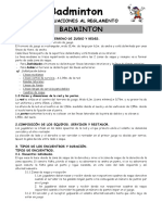 Reglamento de Badminton 09