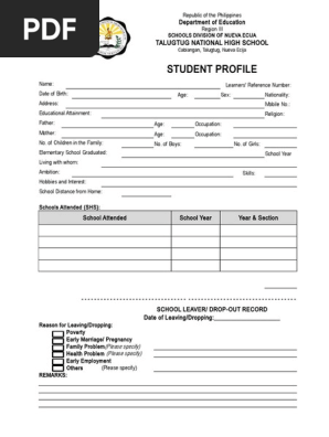 STUDENT PROFILE