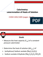 Calorimetry: Determination of Heats of Solution