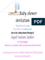 Baby shower invitation