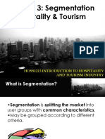 Chapter 3-Segmentation in Hospitality & Tourism