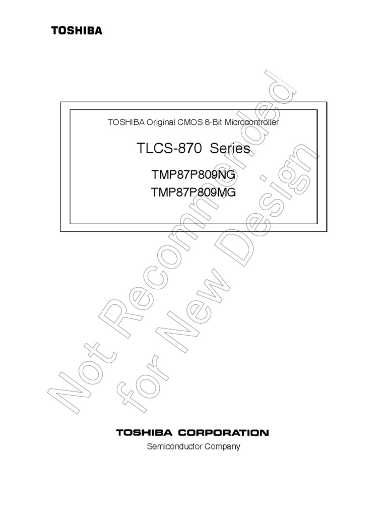 TMP87P809NG Microcontroller Datasheet | PDF | Computers | Technology ...