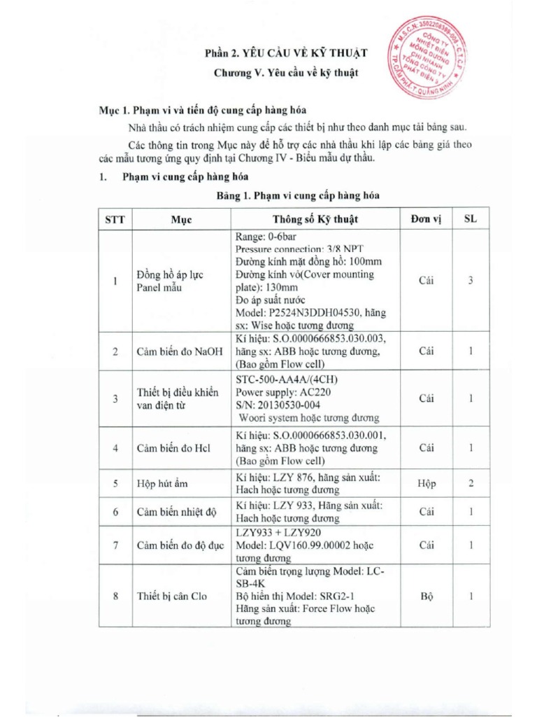 Chuong v. Yeu Cau Ve Ky Thuat | PDF