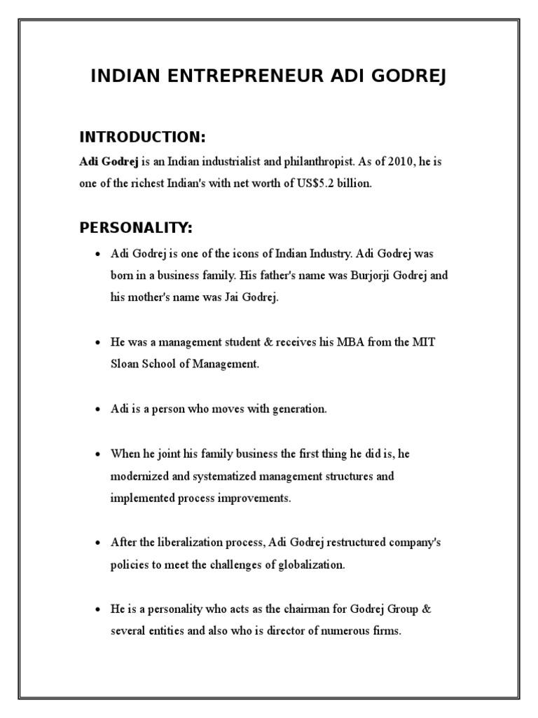 Adi Godrej PDF