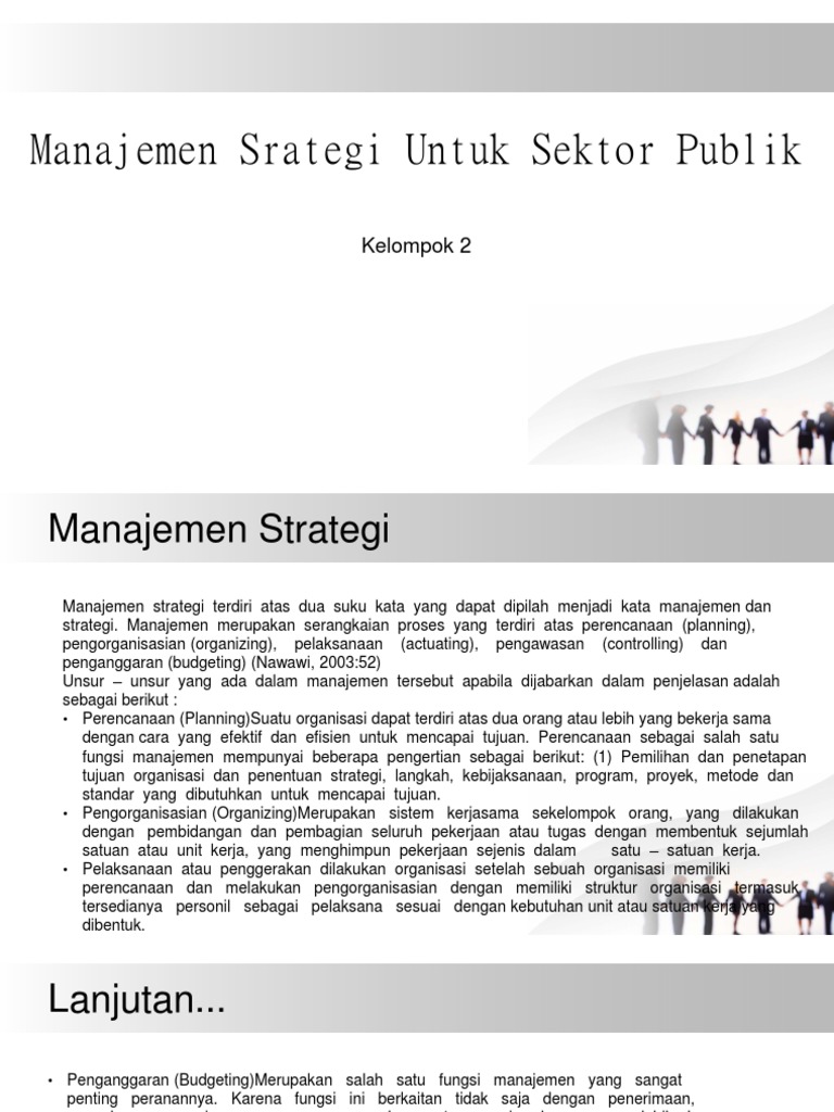 Makalah Manajemen Strategi Sektor Publik