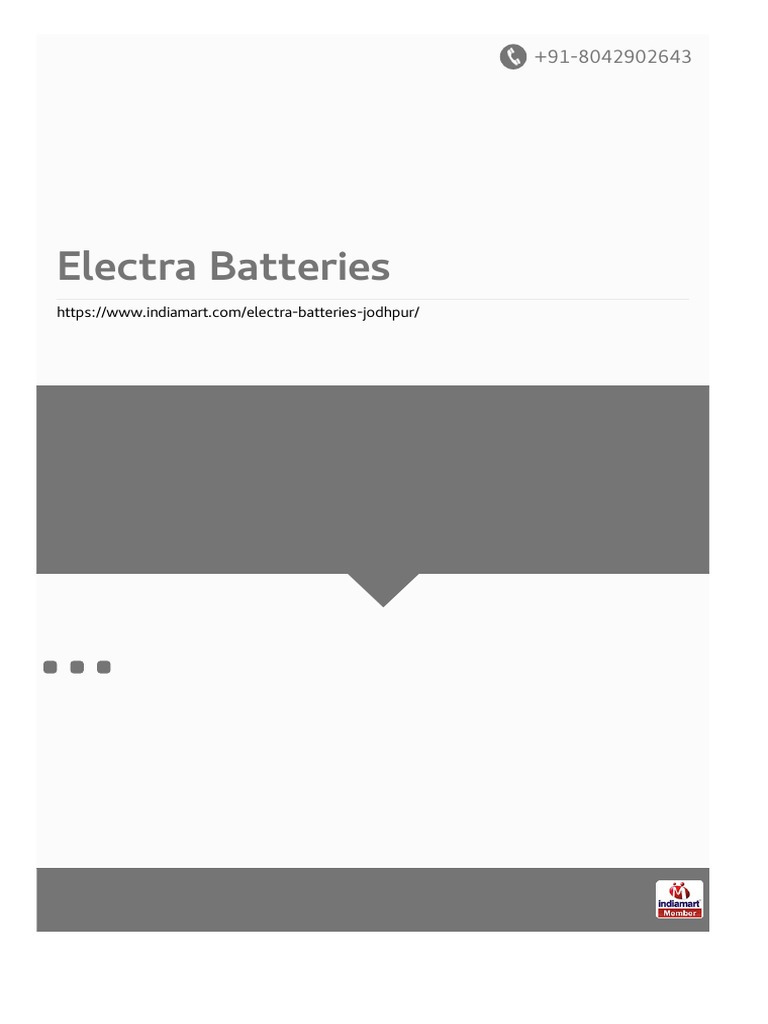 Electra Inverter and Battery Solutions | PDF