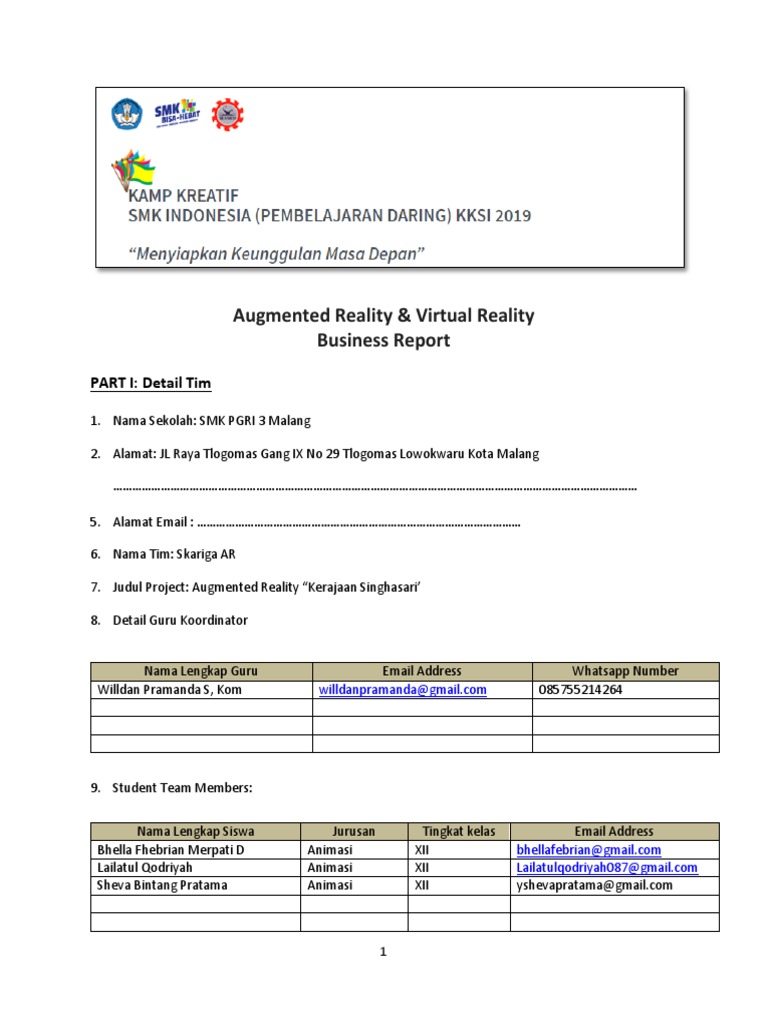 AR VR Business Report | PDF | Karier & Perkembangan | Bisnis