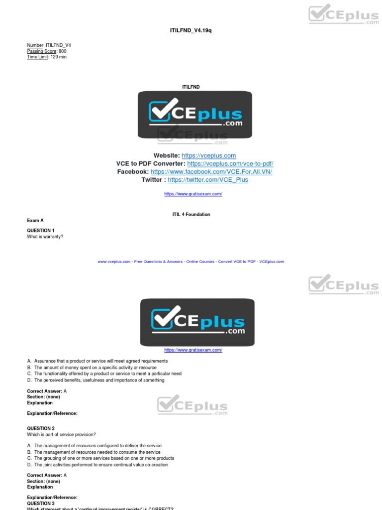 ITILFND_V4 Valid Braindumps Pdf