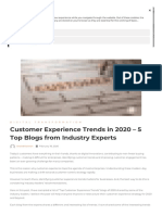 Customer Experience Trends in 2020 - 5 Top Blogs From Industry Experts