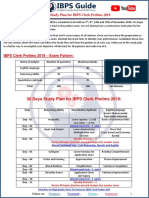 30 Days Study Plan For IBPS Clerk Prelims 2019