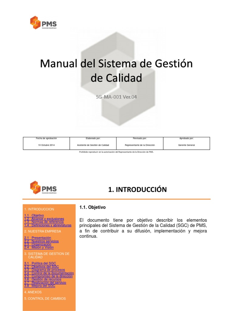 Manual del Sistema de Gestión de Calidad | PDF | Negocios