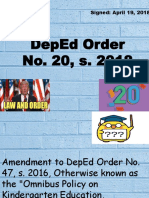 DepEd Order No. 20 S. 2018