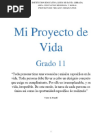 Proyecto de Vida para Sexto Grado | PDF