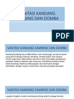 Sanitasi Kandang Kambing Dan Domba