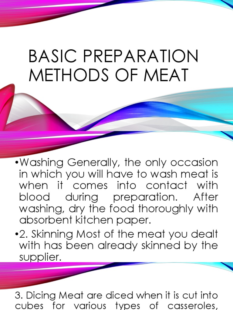 Principles Of Meat Preparation Ppt
