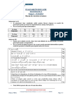 2014 - Matematica - Concursul 'Evaluare in Educatie' (Etapa 1) - Clasa A VIII-a - Barem