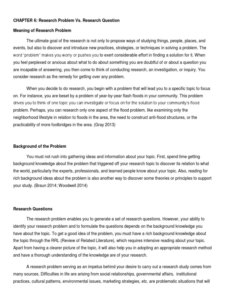 LESSON 6 Research Problem VS Research Question | PDF