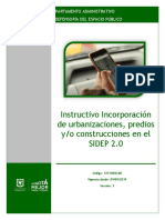 Instructivo Incorporación de Urbanizaciones, predios y construcciones en el DADEP
