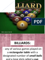 PHYSICAL EDUCATION: Overview of Billiards
