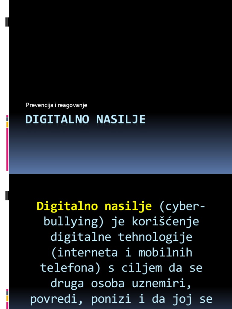 Digitalno Nasilje | PDF