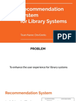 Recommendation System For Libraries