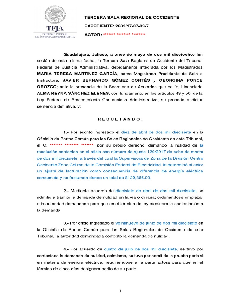Segunda Sala Regional de Occidente | PDF