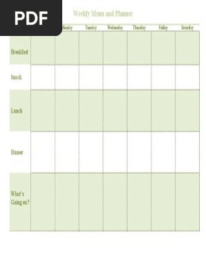 Weekly Menu