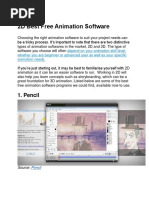 2D Best Free Animation Software