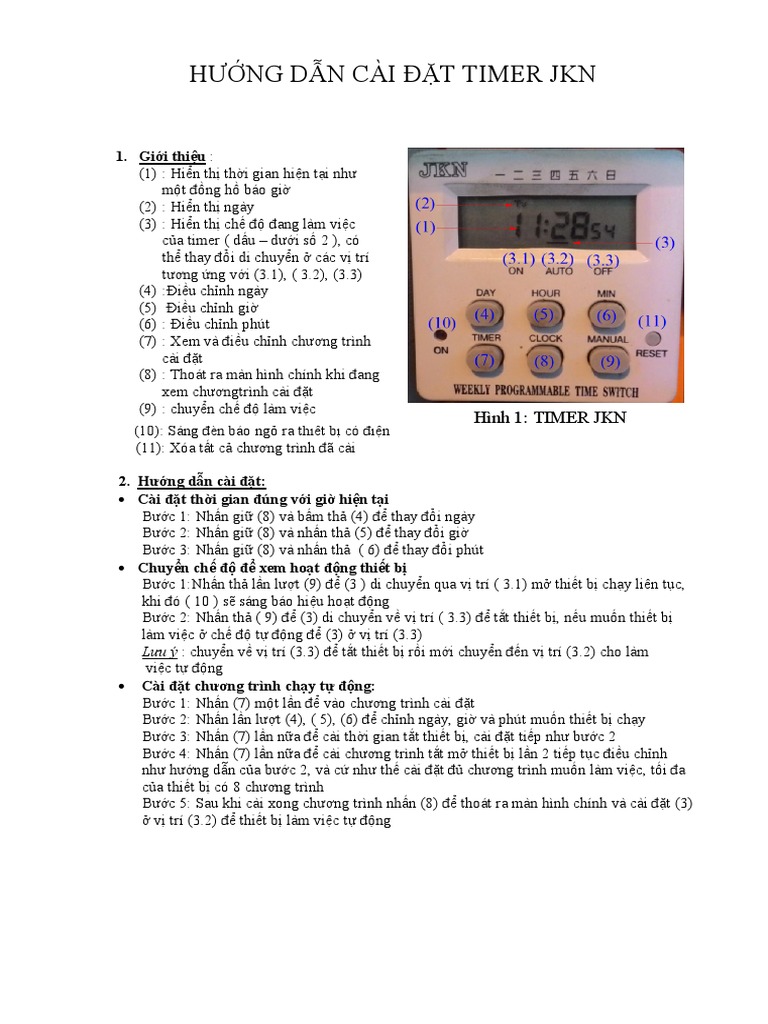 Huong Dan Cai Dat Timer | PDF