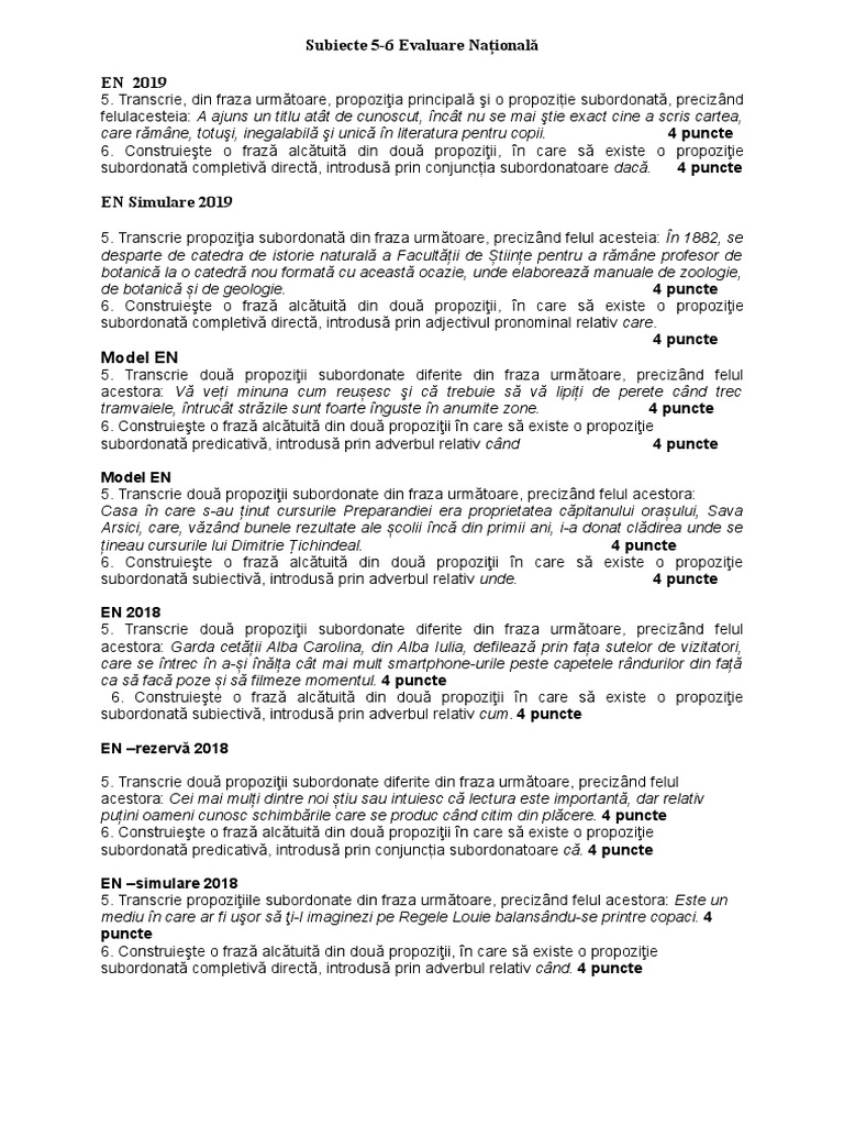 Subordonatele Si Regulile de Punctuație EN | PDF