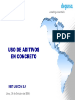 Uso de Aditivos en Concreto