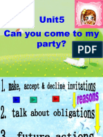 Unit5 Can You Come To My Party?
