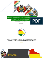 Propuesta para Implementar El Federalimo en Bolivia. Rafael D. Lopez M