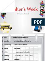 Walter's Week Vocabulary