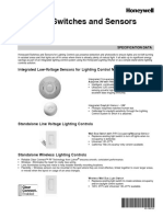 63-1387 Lighting Switches and Sensors Specification Data