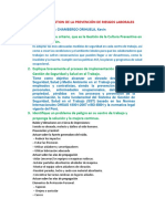 EXAMEN DE GESTION DE LA PREVENCIÓN DE RIESGOS LABORALES