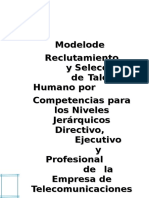 Modelo de Reclutamiento y Selección de Talento Humano Por Competencias