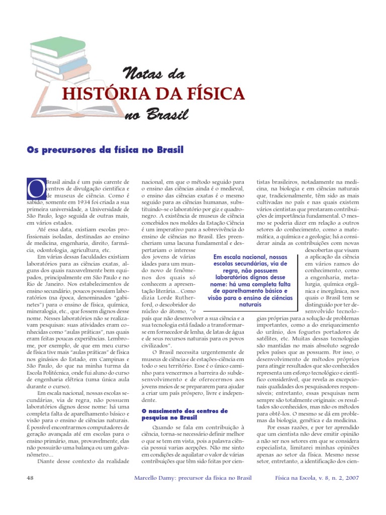 História da Física no Brasil: Marcello Damy | PDF | Raio cósmico | Science