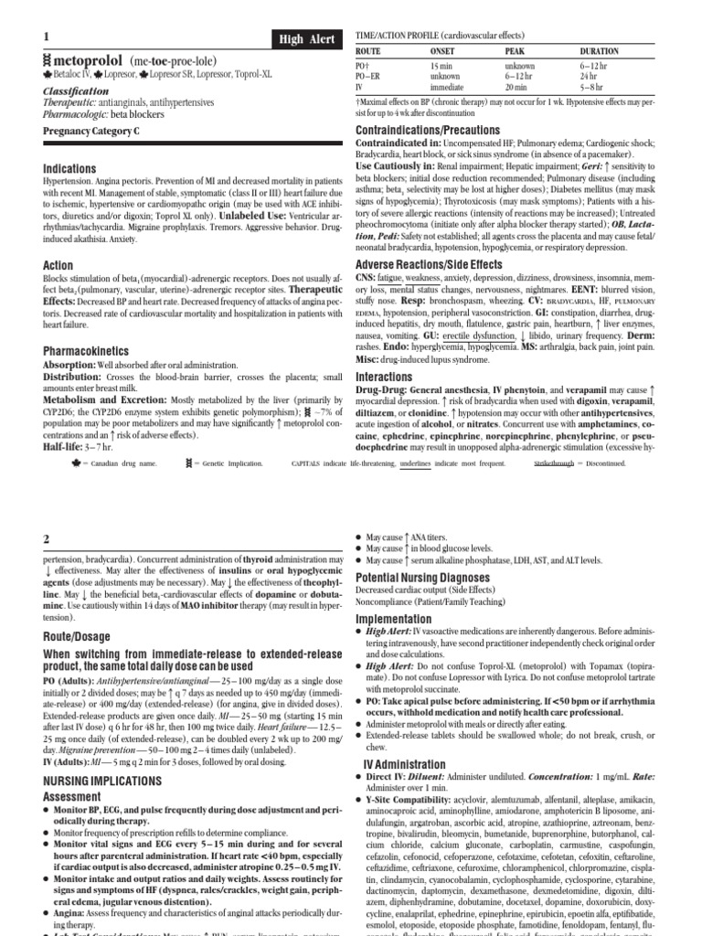 Metoprolol Pdf