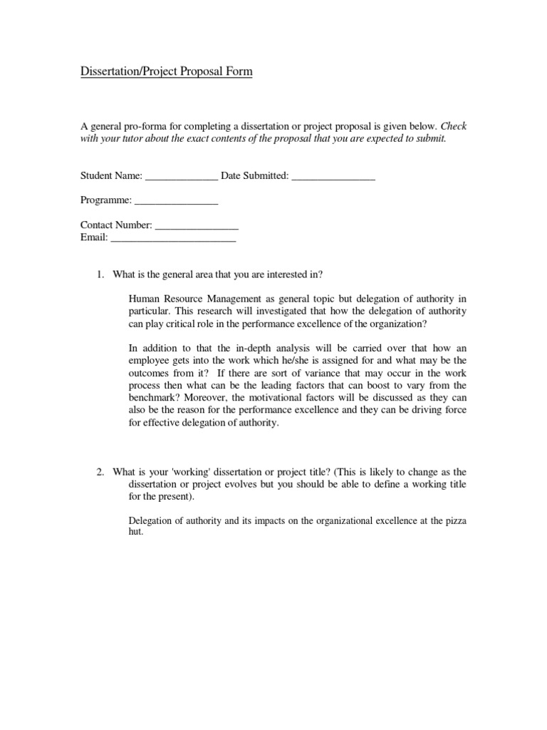 Mba thesis proposal examples picture