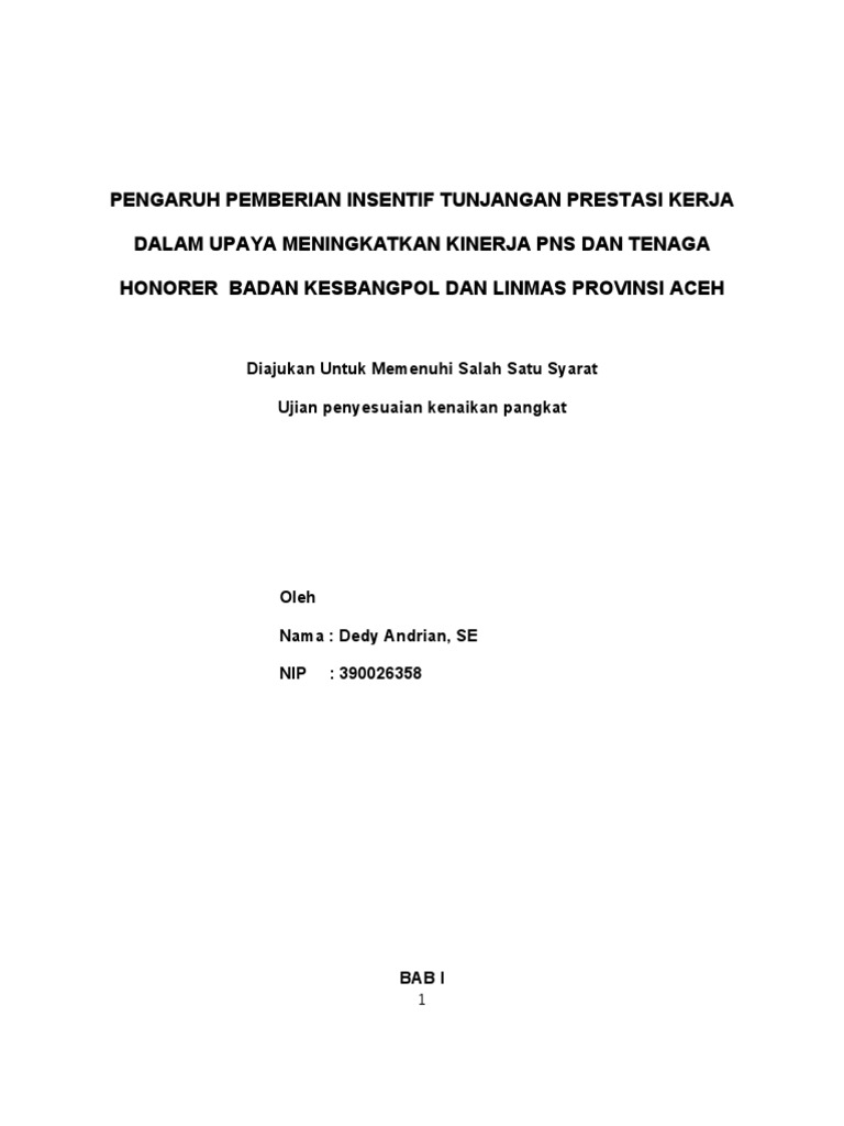 Makalah Kenaikan Pangkat