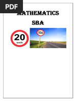 Mathematics Sba Cover Page | PDF
