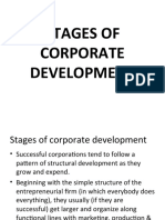 Stages of Corporate Development